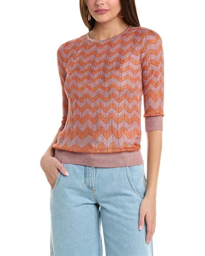 M Missoni Knit Top In Pink