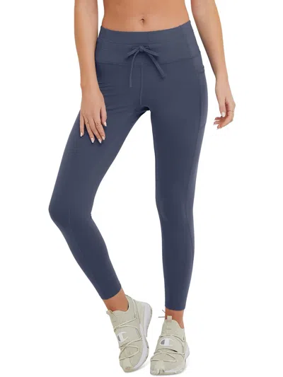 Champion Womens Activewear Fitness Athletic Leggings In Blue