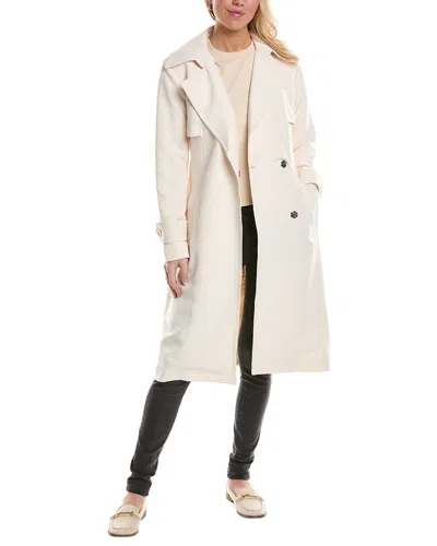 Sam Edelman Tie Waist Trench Coat In White