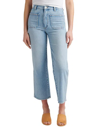 Silver Jeans Womens High-rise Universal Fit Wide Leg Jeans In Blue