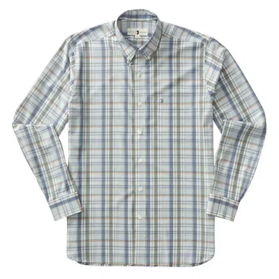 Duck Head Onslow Plaid Performance Plaid Shirt In Light Blue In Green