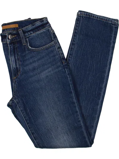 Joe's The Runway Luna Womens High-rise Medium Wash Cigarette Jeans In Blue