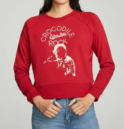 Chaser Elton John Sweatshirt In Crocodile Rock In Red