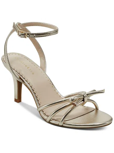 Charter Club Mirabell Womens Patent Ankle Strap Heels In Silver