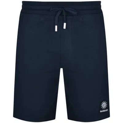 Sandbanks Logo Stretch-cotton Shorts In Navy