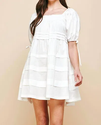Pinch Charlie Mini Dress In Ivory In White