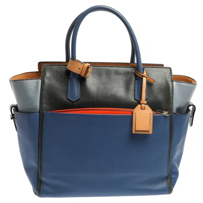 Reed Krakoff Multicolor Leather Atlantique Tote In Blue