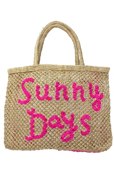 The Jacksons Sunny Days Bag In Natural And Pink In Beige