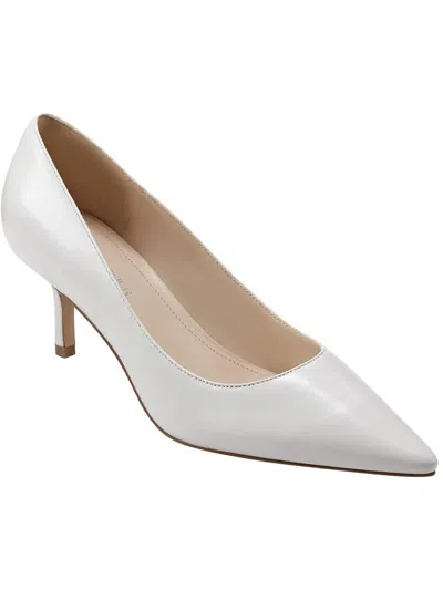 Marc Fisher Alola Womens Leather Slip On Pumps In White