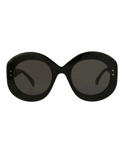 Alaïa Round-frame Acetate Sunglasses In Grey