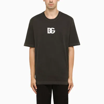 Dolce & Gabbana Dolce&gabbana Washed Crew-neck T-shirt In Black