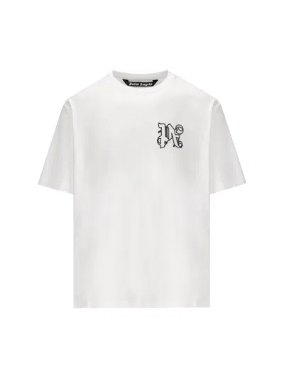 Palm Angels T-shirts And Polos In White / Black