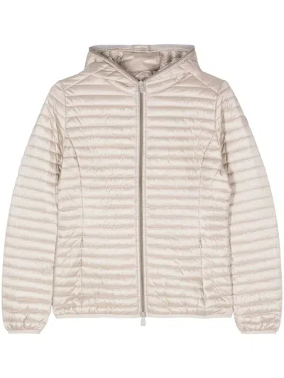Save The Duck Alexa Quilted Jacket Clothing In Nude & Neutrals