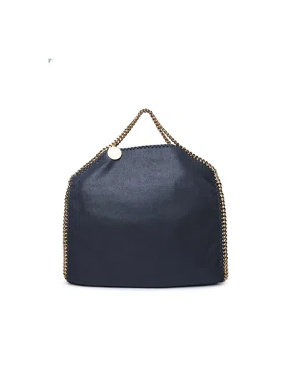 Stella Mccartney Tiny 'falabella' Tote Bag In Navy Recycled Polyester Blend