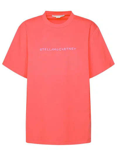Stella Mccartney Organic Raspberry Cotton T-shirt In Pink
