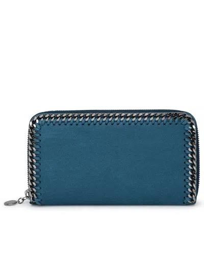 Stella Mccartney Recycled Polyester Wallet In Blue