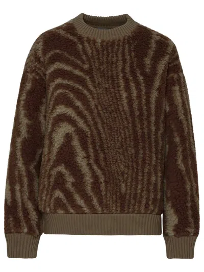 Stella Mccartney Teddy Sweater In Brown Wool Blend