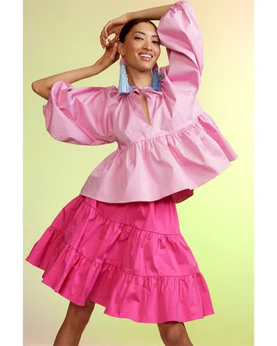 Cynthia Rowley Bonded Mini Skirt In Pink