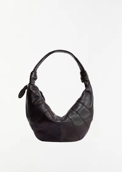 Lemaire Fortune Croissant Bag In Dark Chocolate