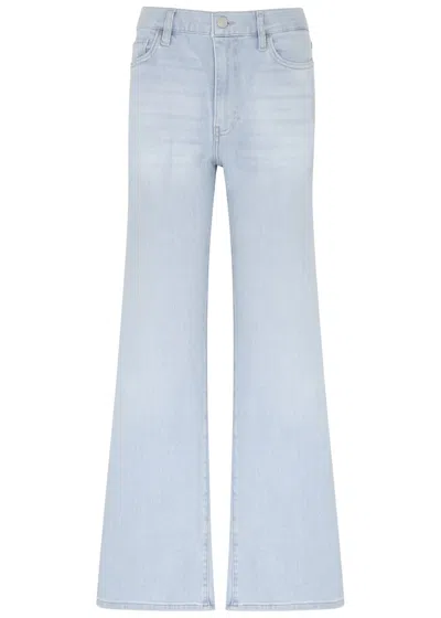 Frame Le Slim Palazzo Wide-leg Jeans In Light Blue