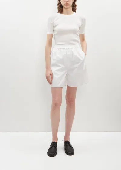 Auralee High Count Finx Ox Shorts In White