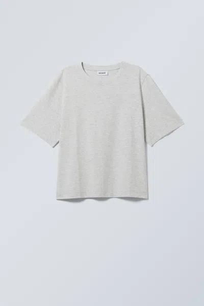 Weekday Perfect Boxy T-shirt In Grey
