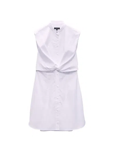 Rag & Bone Louisa Sleeveless Poplin Shirtdress In White