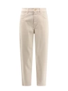 Brunello Cucinelli Cotton Baggy Trousers In White