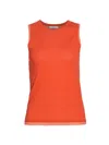 Vince Double-layer Shell Top In Coral Combo