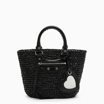 Balenciaga Le Cagole Small Basket Bag In Black