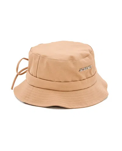 Jacquemus Le Bob Gadjo Cotton Bucket  Hat In Brown