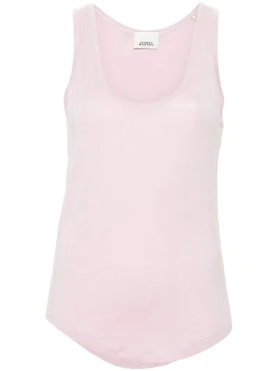 Isabel Marant Malia Jersey Tank Top In Pink