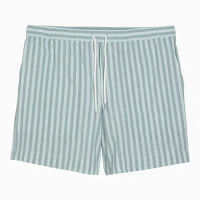 Maison Kitsuné Striped Shorts In Blue