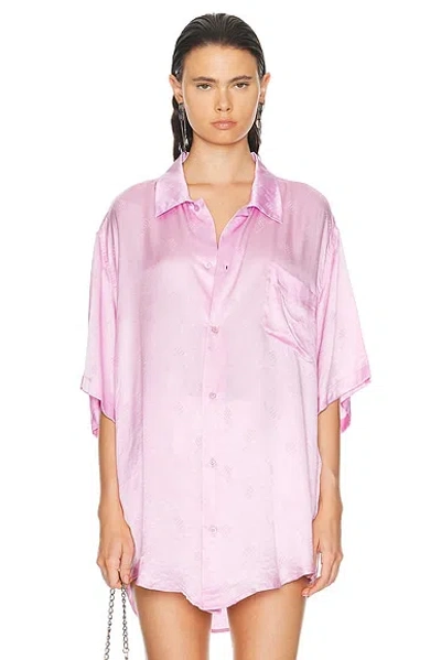 Balenciaga Silk Minimal Shirt In 5630 Pink