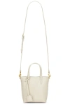 Saint Laurent Mini Toy Shopping Tote Bag In Blanc Vintage