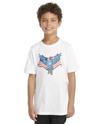 Adidas Originals Kids' Big Boys Short-sleeve Cotton Usa Graphic T-shirt In White
