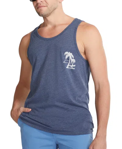 Chubbies Men's The Relaxer Palm Tree Logo Graphic Tank In Navy