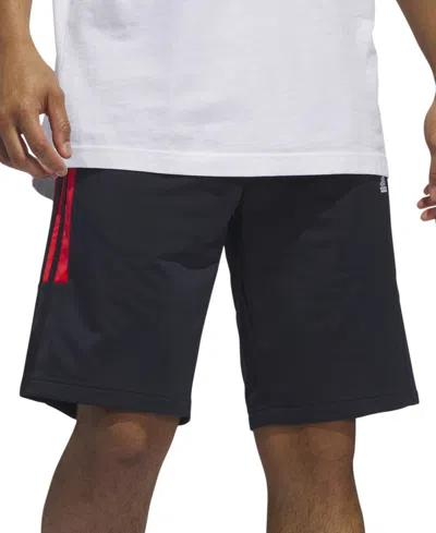 Adidas Originals Men's Essentials Colorblocked Tricot Shorts In Leg Ink,red