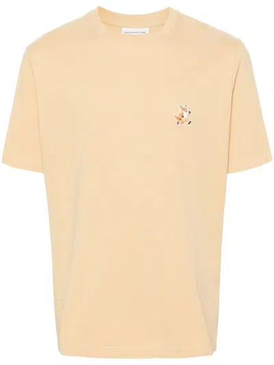 Maison Kitsuné Speedy Fox Cotton T-shirt In Neutrals