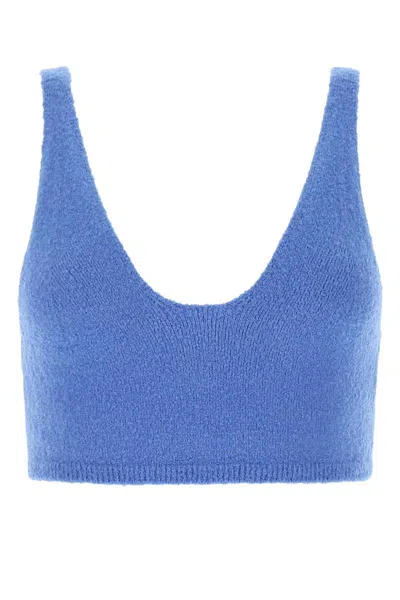 Nanushka Stretchy Knit Top In Blue
