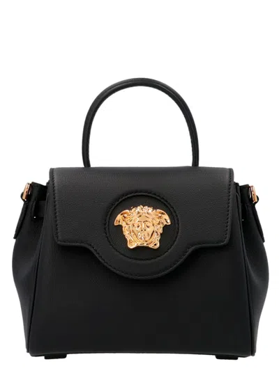 Versace 'medusa' Handbag In Black