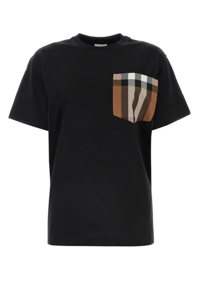 Burberry Carrick Check T-shirt In Black