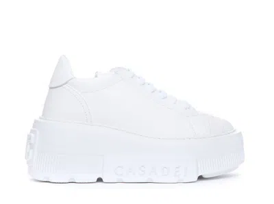 Casadei White Leather Nexus Sneakers