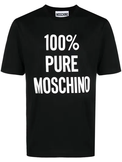Moschino T-shirt With Print In Black