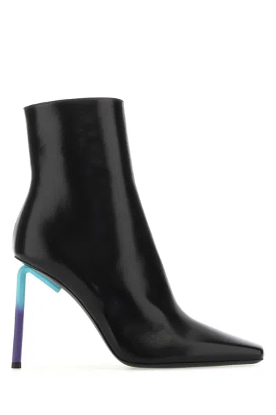 Off-white Black Nappa Leather Allen Ankle Boots In 1045