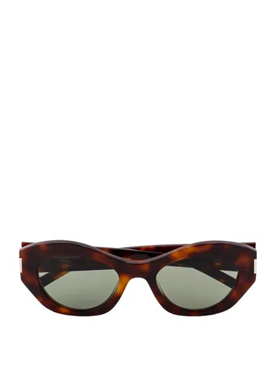 Saint Laurent Sl 634 Nova Sunglasses In Brown