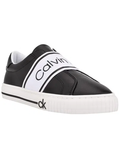 Calvin Klein Clairen Womens Slip On Laceless Casual And Fashion Sneakers In Black