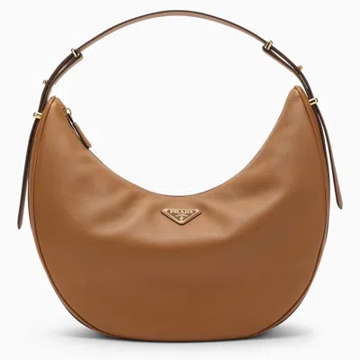 Prada |  Arqué Caramel Large Leather Shoulder Bag In Orange