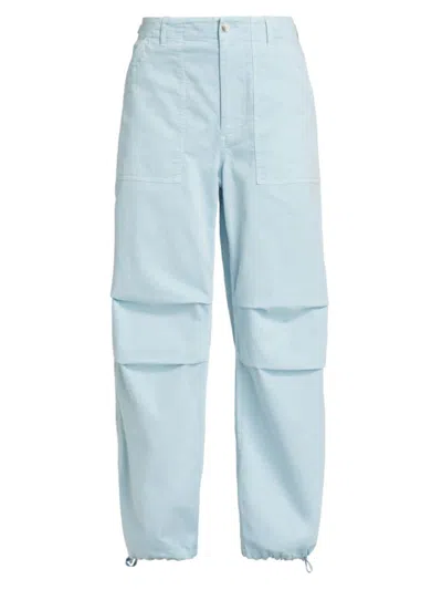 Rag & Bone Savannah High Waist Twill Utility Pants In Light Blue