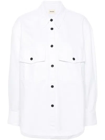 Khaite The Mahmet Oversized Denim Shirt In White